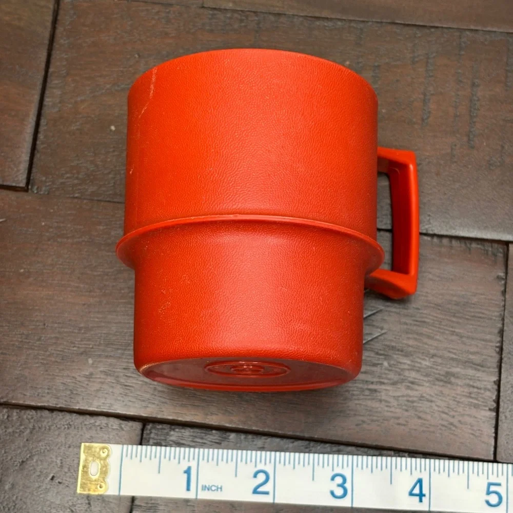 Tupperware Stacking cup mug 1312-7 Vintage Orange Good Condition‎ for age